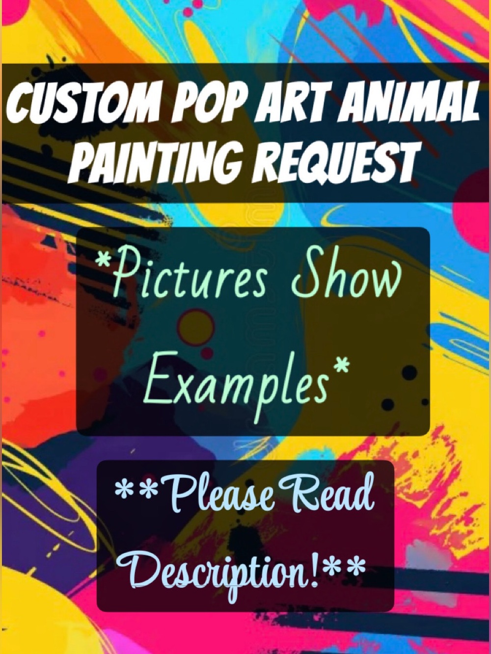 CUSTOM POP ART ANIMAL PAINTING